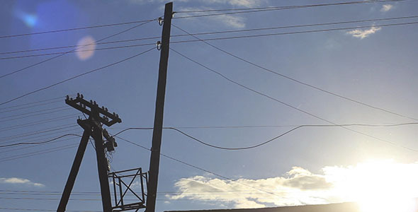 Blue Sky And Wires Timelapse Blue Sky And Wires Timelapse