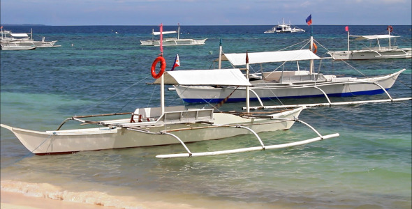White Boats Near Shore White Boats Near Shore