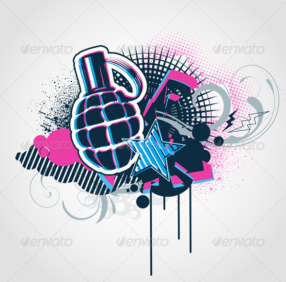 Decorative urban background Decorative urban background