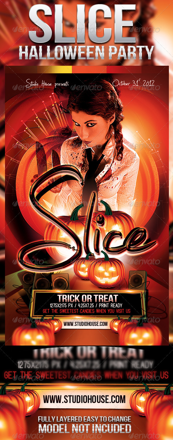 Slice Halloween Party Flyer