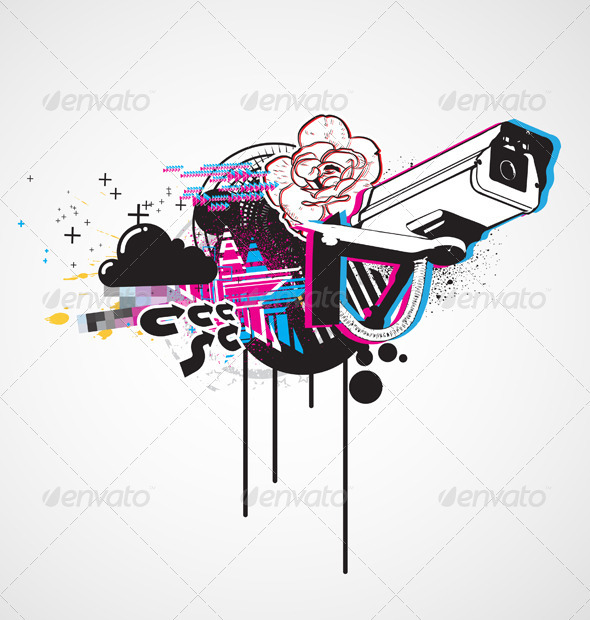 Decorative urban background Decorative urban background