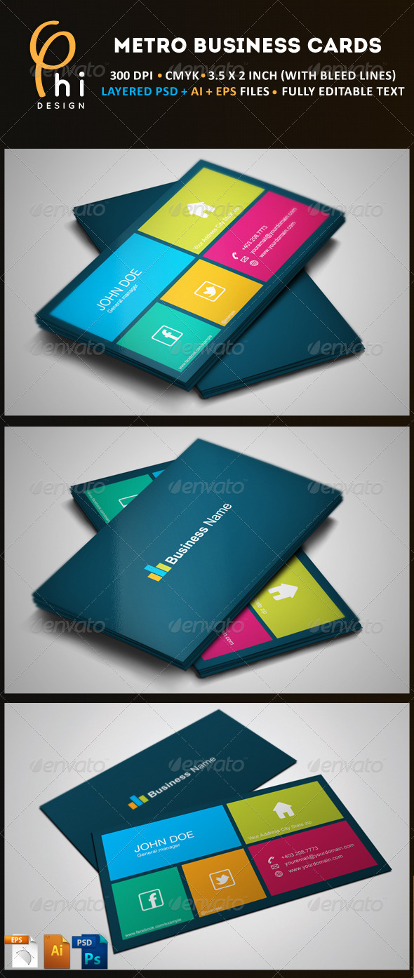 Square Business Card - Business Cards Print Templates