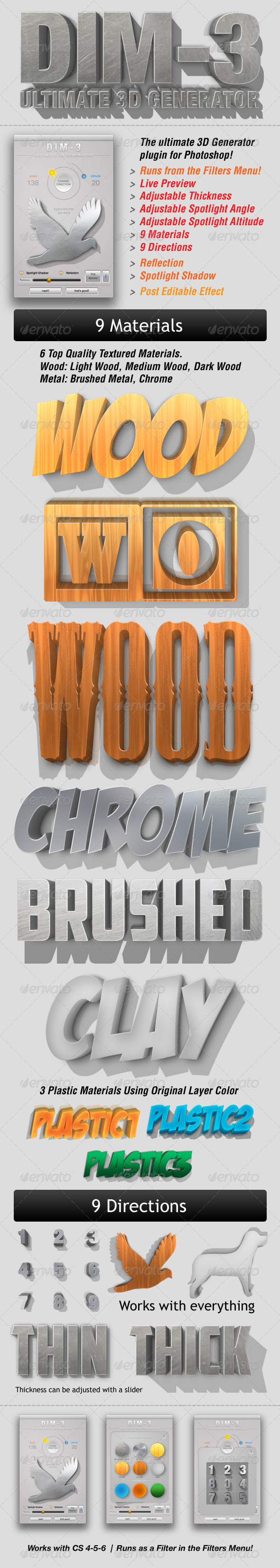 DIM-3 Ultimate 3D Generator! - Text Effects Actions