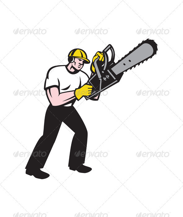 Lumberjack Tree Surgeon Arborist Chainsaw Lumberjack Tree Surgeon Arborist Chainsaw