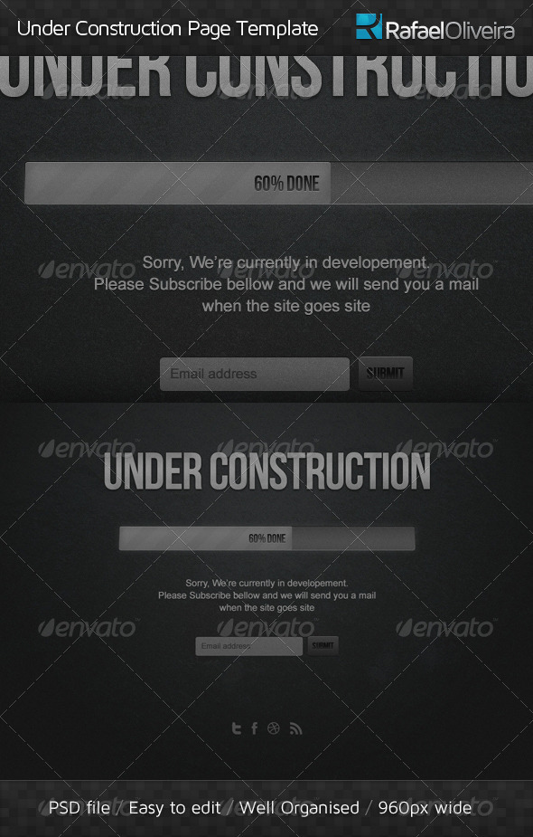 Under Construction Page Template - Miscellaneous Web Elements