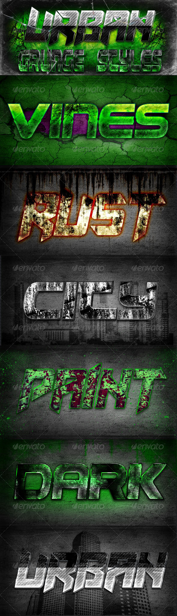 Urban Grunge Styles - Text Effects Styles