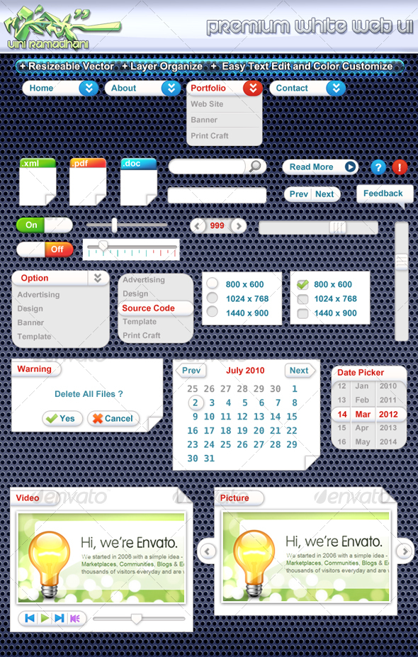Premium White Web UI Premium White Web UI