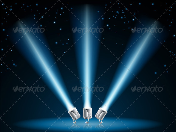 Search or spot lights illustration Search or spot lights illustration