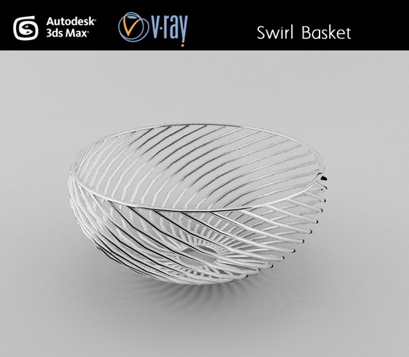 Swirl wire Basket - 3DOcean Item for Sale