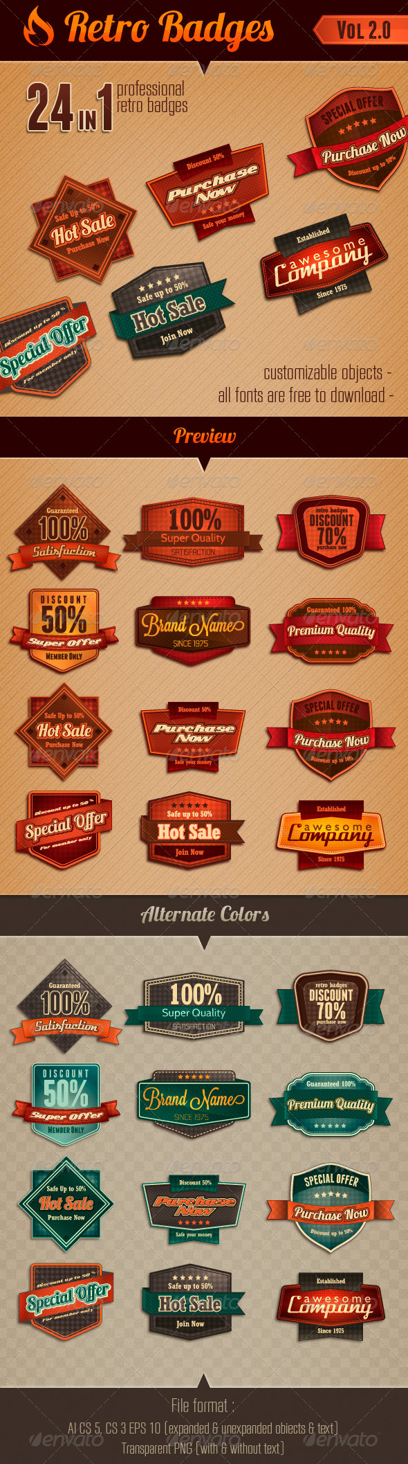 Retro Badges vol 2 Retro Badges vol 2