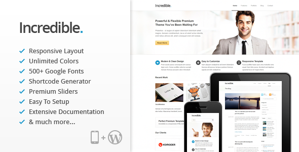 Incredible - Responsive WordPress Theme