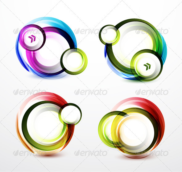Rainbow Color Swirl Banners Rainbow Color Swirl Banners