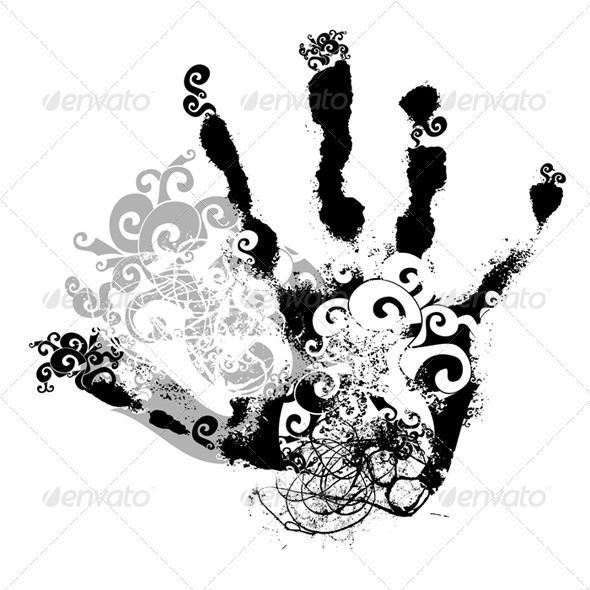Decorative handprint Decorative handprint