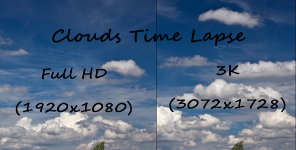 Clouds Time Lapse 3K & 1080p pack 2-packs Clouds Time Lapse 3K & 1080p pack 2-packs