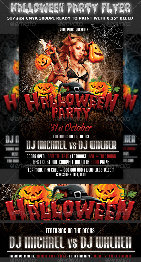 Halloween Party Flyer Template