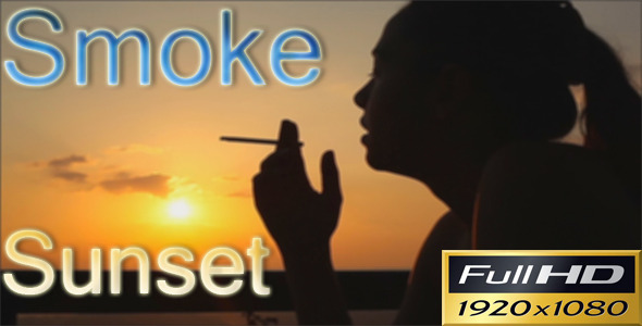 Girl Smoking In The Sunset Girl Smoking In The Sunset
