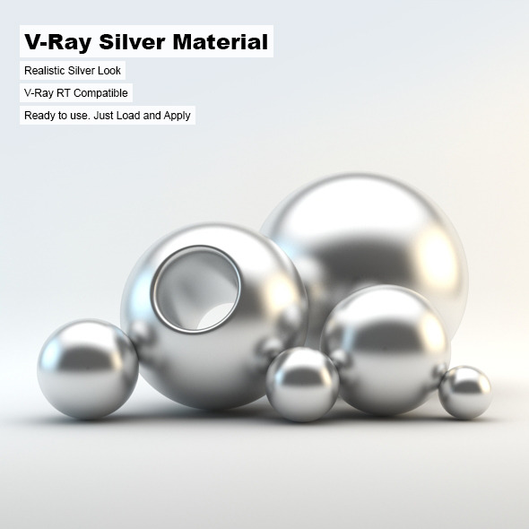 V-Ray Silver Material - 3DOcean Item for Sale