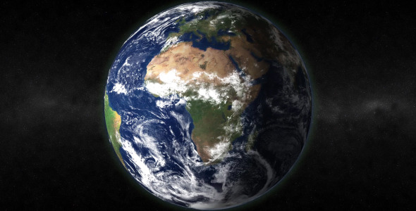 Looping Realistic Earth With Matte Looping Realistic Earth With Matte
