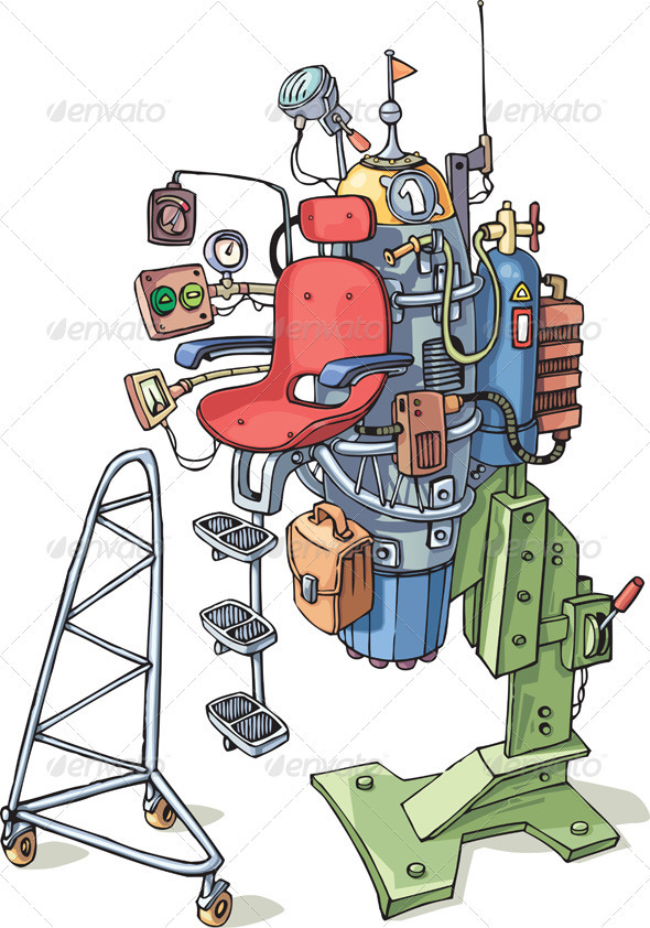 Cartoon Custom Rocket - Man-made objects Objects