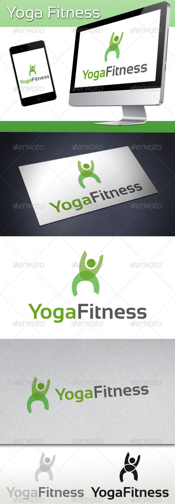 Yoga Fitness Logo - Humans Logo Templates