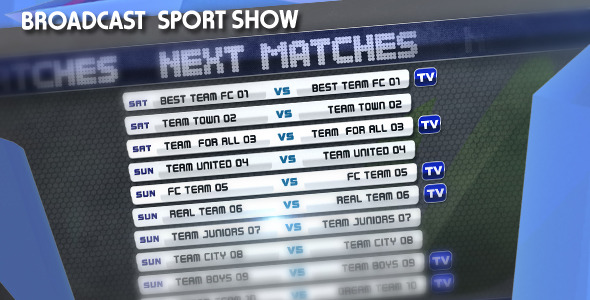 Broadcast Sport Show Broadcast Sport Show