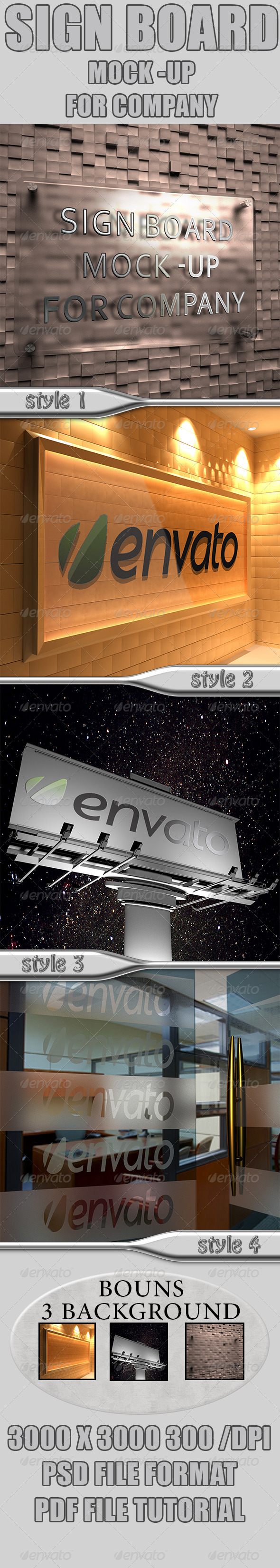 Signboard Mock up For Company Signboard Mock up For Company