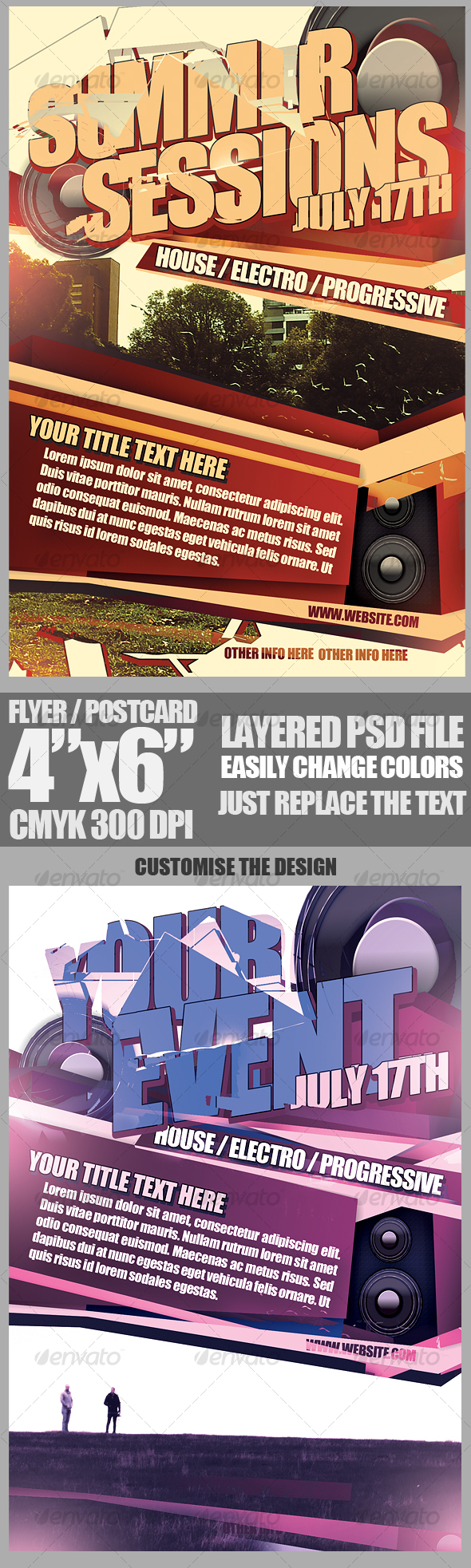 Contemporary Flyer Template - Clubs & Parties Events