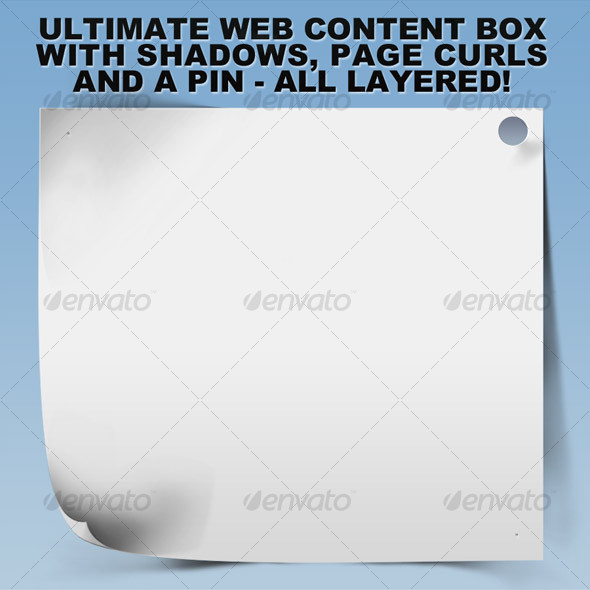 Ultimate Web Content Box w/Shadows and Curls - Miscellaneous Web Elements