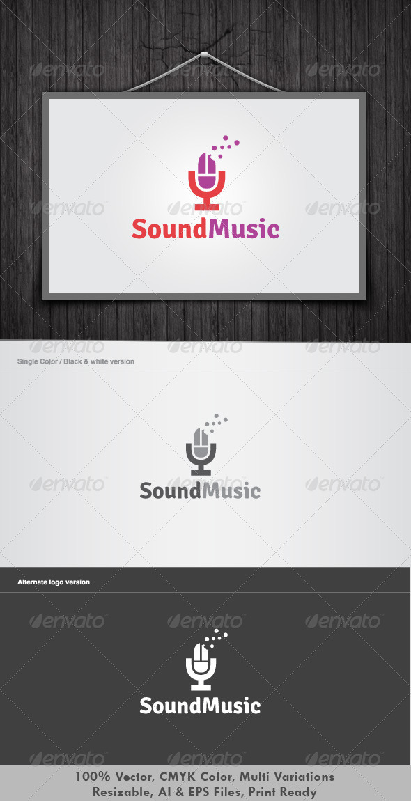 Sound music logo - Objects Logo Templates
