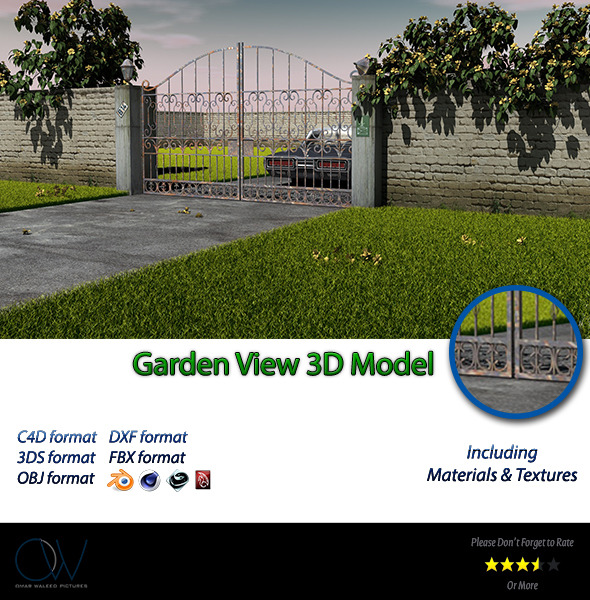 Garden View 3D Model Garden View 3D Model