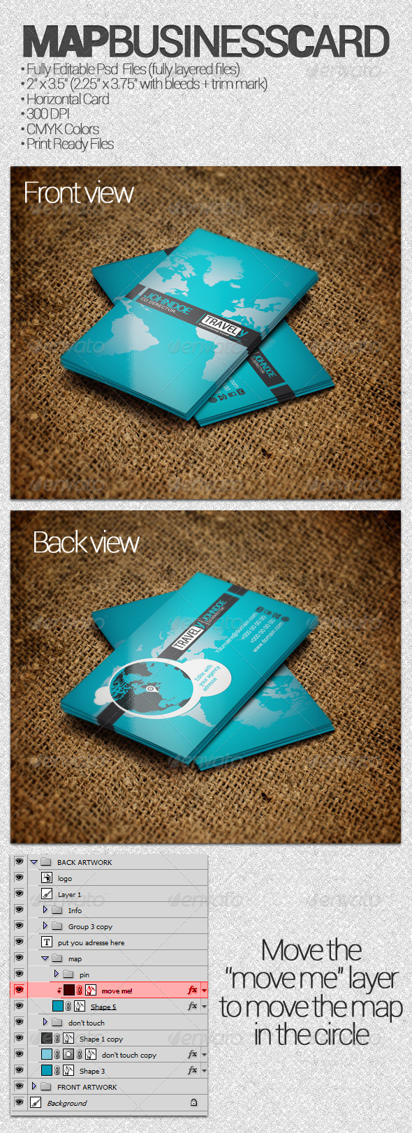 Map businesscard Map businesscard