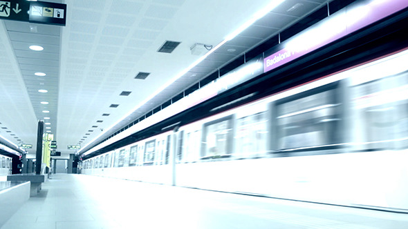 Time Lapse Subway And Passengers Time Lapse Subway And Passengers
