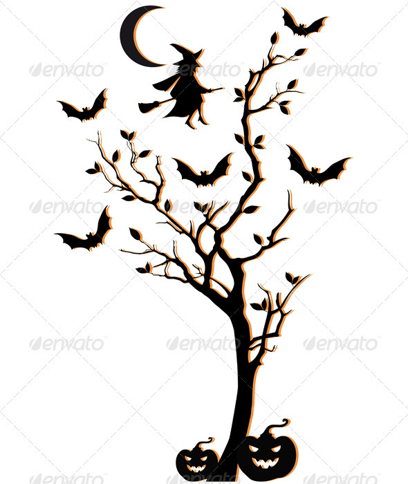 Halloween Tree Vector Halloween Tree Vector