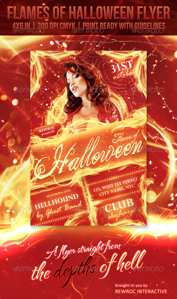 Flames Of Halloween Flyer - Holidays Events