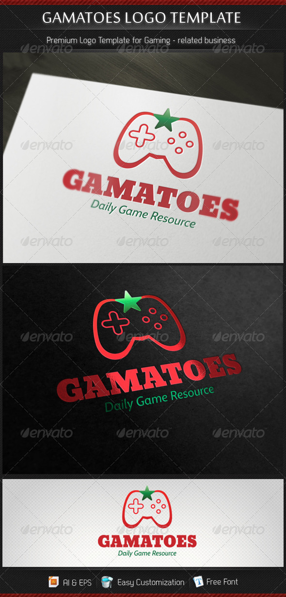 Gamatoes Game Studio Gamer Resource Logo Template