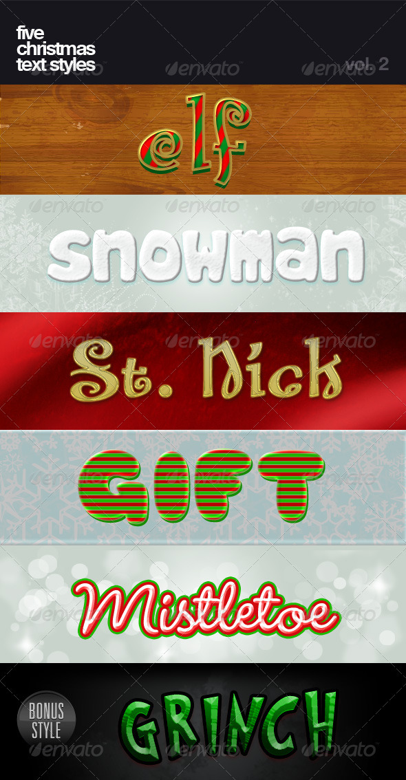 Christmas Text Styles Vol.2 - Text Effects Styles