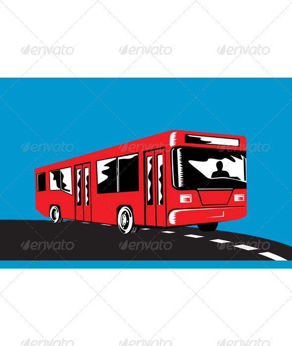 Coach Bus Shuttle Retro Coach Bus Shuttle Retro