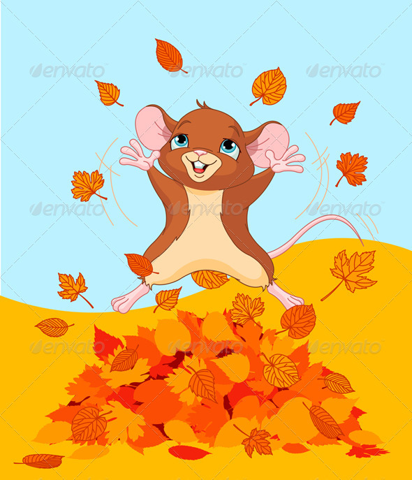 Happy fall mouse