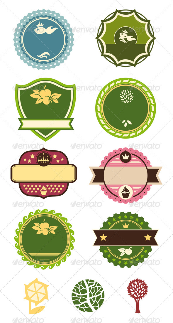 Set Of Vintage Labels Set Of Vintage Labels