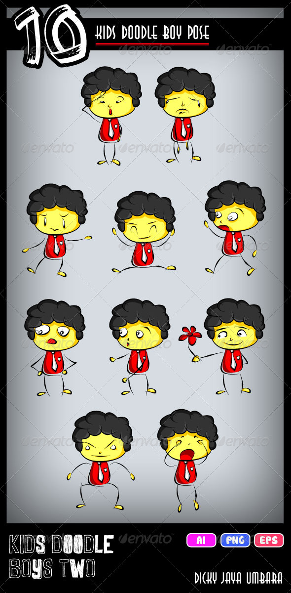 Kids Doodle Boy Two Kids Doodle Boy Two