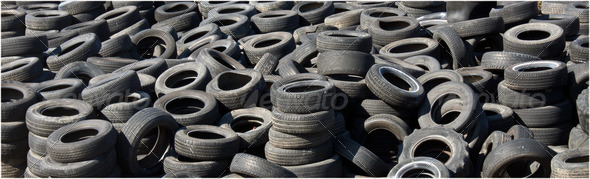 Pile of used Tires