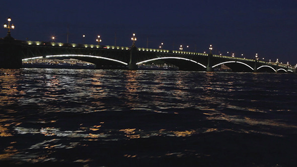 The Troitsky bridge in Saint Petersburg The Troitsky bridge in Saint Petersburg