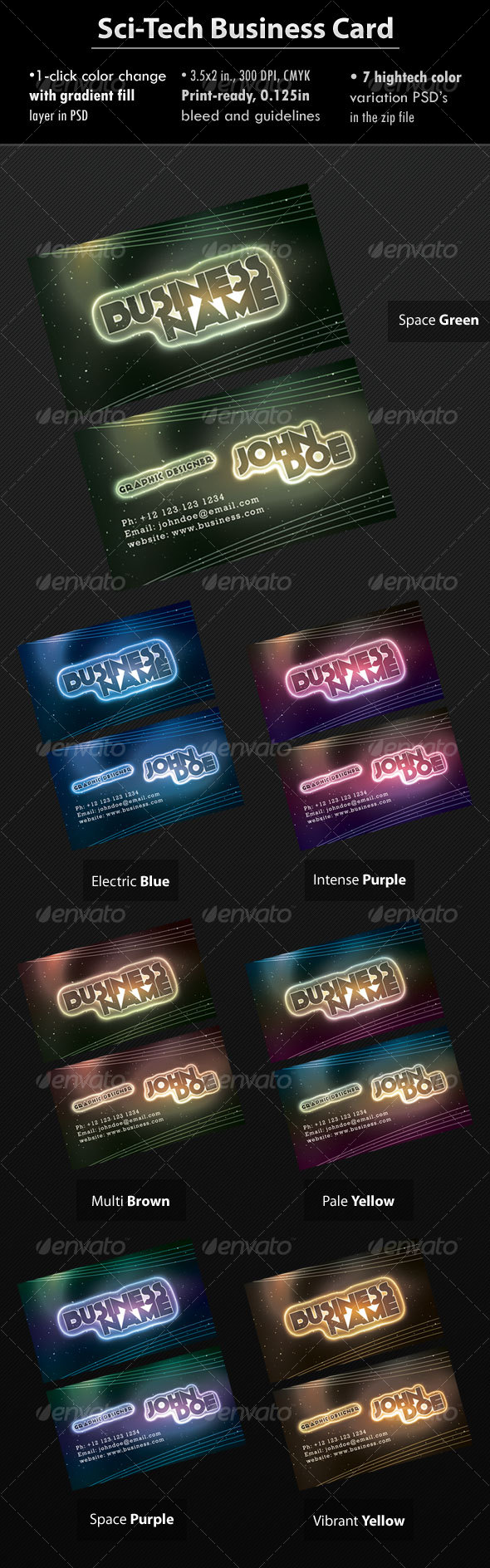 Sci-Tech Business Card - Retro/Vintage Business Cards
