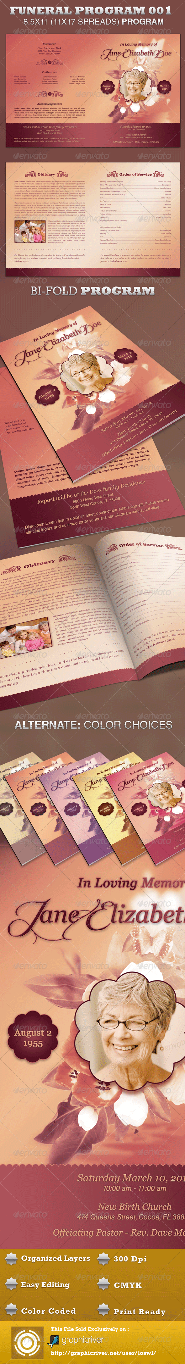 Funeral Program Template-001 - Church Flyers