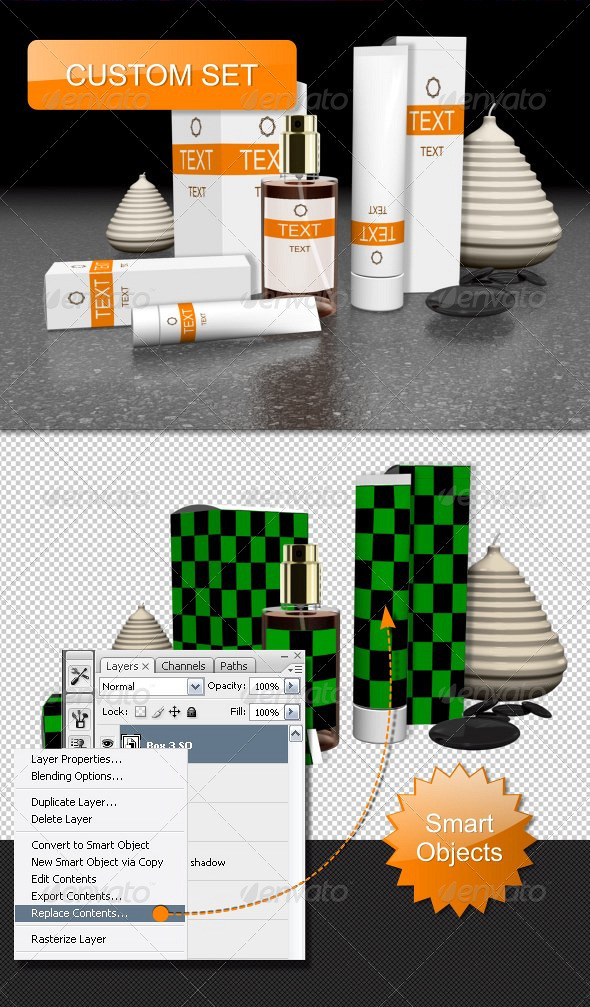 Cosmetics Custom Set - Objects 3D Renders
