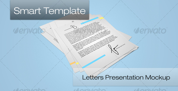 Letters Presentation Mockup - Stationery Print