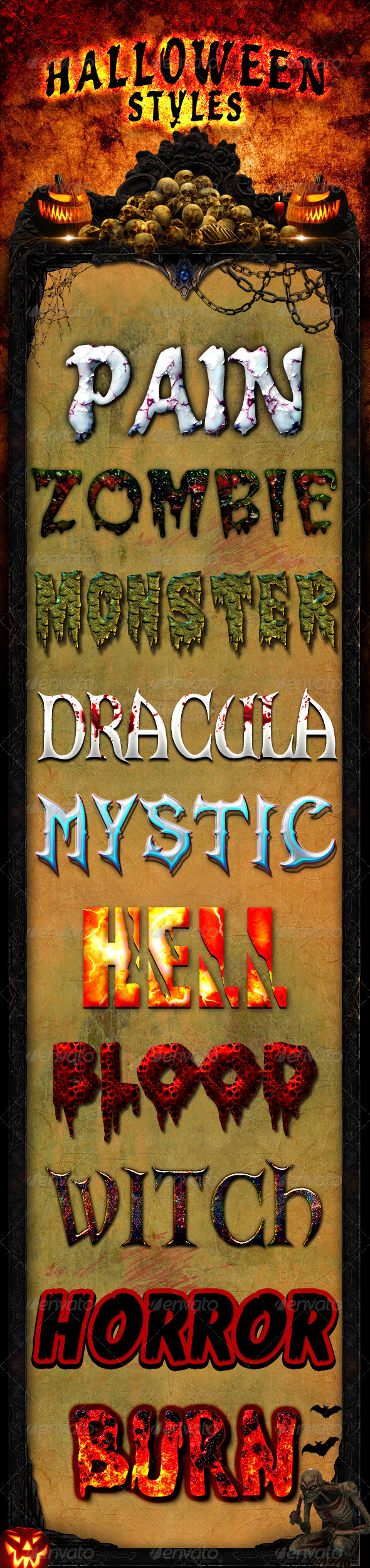 Halloween Styles - Text Effects Styles