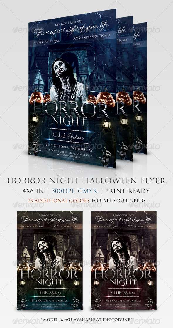 Horror Night Flyer - Holidays Events