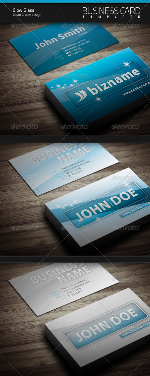 Glow Glass Business Card Glow Glass Business Card