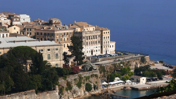 Aerial View of Corfu City with Sunlight 2 Aerial View of Corfu City with Sunlight 2
